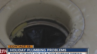 Don't overload garbage disposal during holidays