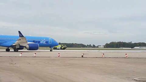 Sendoff of First Breeze Airways Direct Flight From Akron Canton Airport to Las Vegas