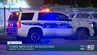 Three men shot while driving near 51st and Glendale Avenues