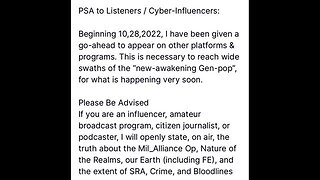 Public Announcement to Listeners and Internet Influencers