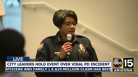 Phoenix PD Chief Jeri Williams responds to criticism during community meeting
