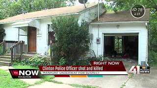 Manhunt underway; Clinton officer killed on duty