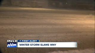 Winter storm leads to travel advisories, outages