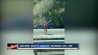 Driver spots naked woman on i-95