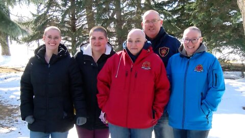 Taber Fire Department Show Solidarity For Colleague Battling Cancer - March 10, 2022 - Micah Quinn