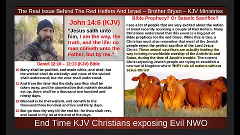 The Real Issue Behind The Red Heifers And Israel – Brother Bryan – KJV Ministries