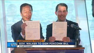 Walker to sign $3 billion Foxconn bill into law