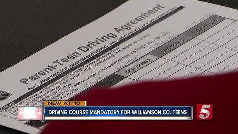 Driving Course Mandatory For New Drivers In Williamson County