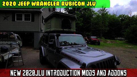 (E1) 2020 Jeep Wrangler Rubicon easy fast mods hitch snorkel VHF CB rooftop door shelf tires