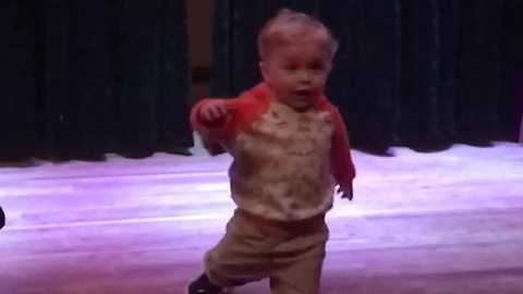 Tot Boy Falls Off A Stage In Slow Motion