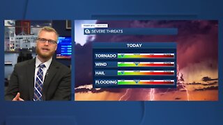 Power of 5 meteorologist Trent Magill tracks potentially damaging afternoon storms