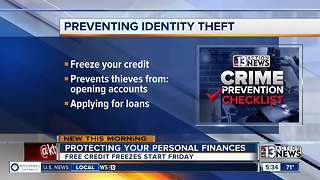 Freeze credit for free to protect yourself from identity theft