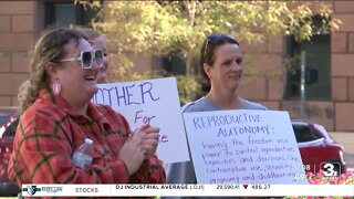Rally held on Saturday in support of women's reproductive rights