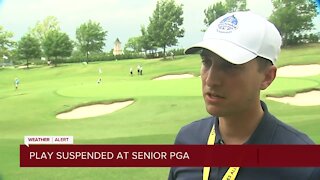 Play suspended at Senior PGA