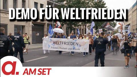 Am Set: Demo für den Weltfrieden