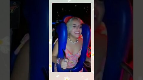 slingshot ride girl falls out / slingshot rider girl part 52 #shorts