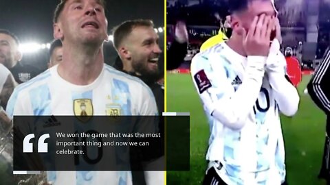 Lionel Messi Breaks Down In Tears In Post Match Interview After Breaking Pele's Record