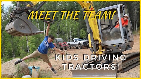 Cabin Build Off Grid, Excavation Pt 3 and the Youngest Excavation Team! Someone Crashed Our Drone!