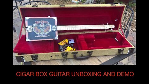 Unboxing Of A Cigar Box Guitar Made By LACE Music Products