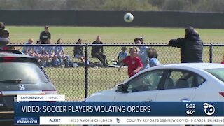 Video: Soccer player violating orders