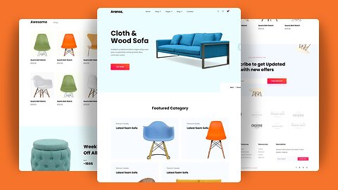 Furniture Website Design: HTML, CSS & JS