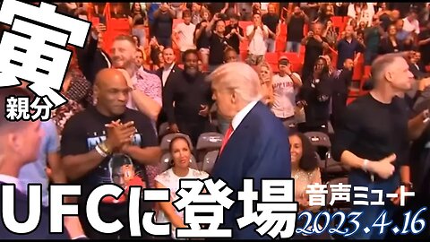 マイクタイソンも！🥊UFCにサプライズ登場したトランプ氏に会場は歓喜に包まれた[音なし]050416