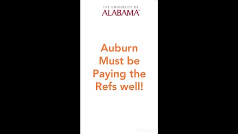 Auburn must be paying Refs well