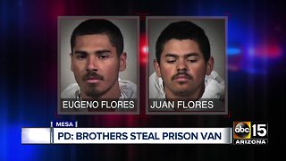 Brothers steal prison van