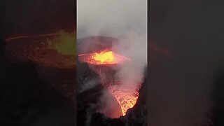 FPV drone shot Volcano in Iceland