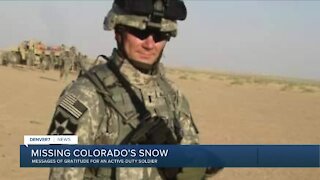 Coloradans thank active duty soldier missing the snow