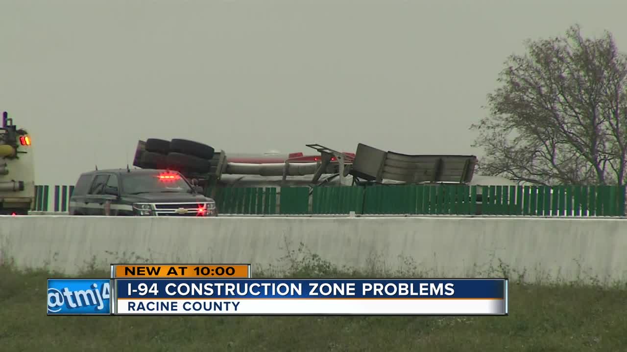 Racine County construction area sees several crashes
