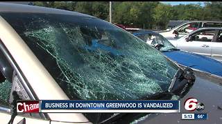 Windows smashed out of several vehicles in downtown Greenwood