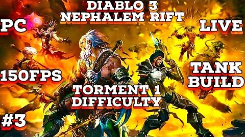 Diablo III: Nephalem Rifts PC Livestream 03 {Torment 1 Difficultly}