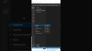 What is the sidebar doing in visual studio code?