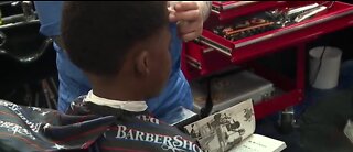 Local Barbershop encouraging kids to read