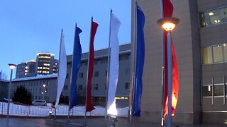 A Group Of Flags Forms The Russian Tricolor