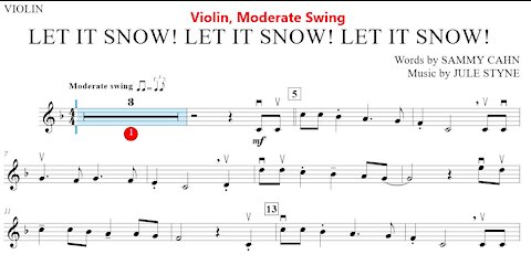 Let It Snow! Julie Styne, Rehearsal with Violin