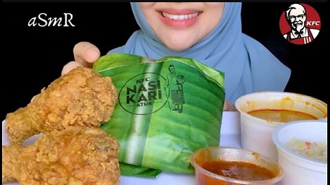 ASMR | KFC NASI KARI ATUK | Eating Sounds | No Talking