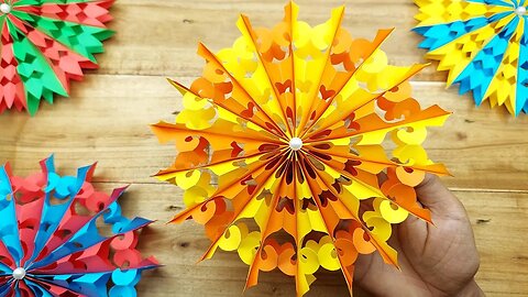 Paper Cutting Design ❄️ How to Make Paper Snowflake For Christmas Decorations 🎄 Easy Paper Crafts