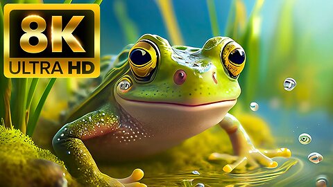 AMPHIBAIN ANIMALS - 8K (60FPS) ULTRA HD - With Relaxing Music (Colorfully Dynamic)