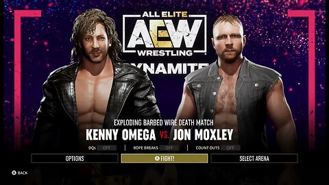 AEW Fight Forever Kenny Omega vs Jon Moxley in a Exploding Barbed Wire Death Match