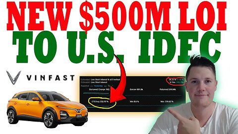 Vinfast Submits $500M LOI to U.S. IDFC │ FINALLY Time to BUY Vinfast ?⚠️ Must Watch VFS Video