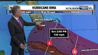 Hurricane Irma strengthens to Category 4 with 130 mph winds