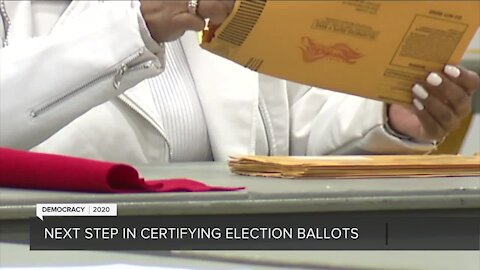 Next step in certifying election ballots