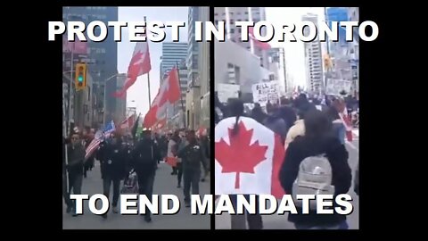 Huge Crowd Fills the Streets of Downtown Toronto Protesting Federal Mandates | April 2nd 2022