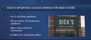 DICK'S Sporting Goods hiring for new Summerlin store