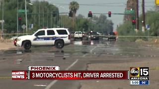 Person arrested after motorcycle accident in Phoenix