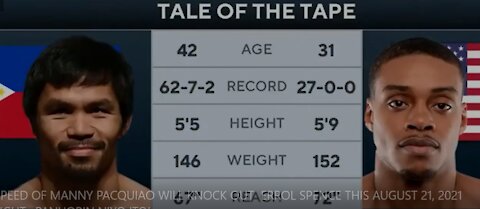 WOW!PREVIOUS FIGHT COMPARISON OF SEN.MANNY PACQUIAO VS.EROLL SPENCE JR. AGE GAP