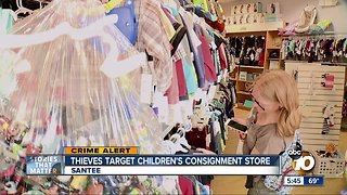 Thieves target children's consignment store