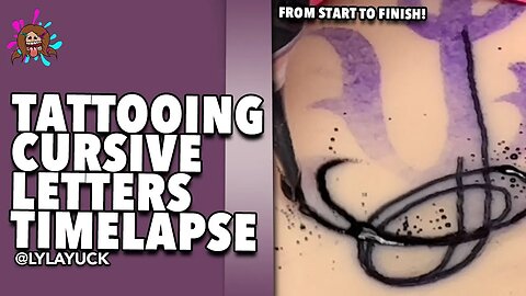 Tattooing Cursive Letters Timelapse -Tattooing 101